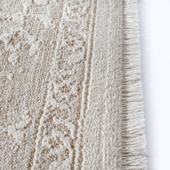 Preview: Wohnteppich beige Vintage pflegeleicht robust