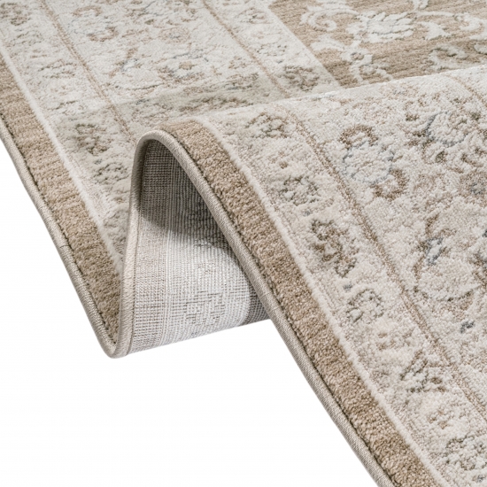 Teppich Beige Ornament pflegeleicht Wohnraum
