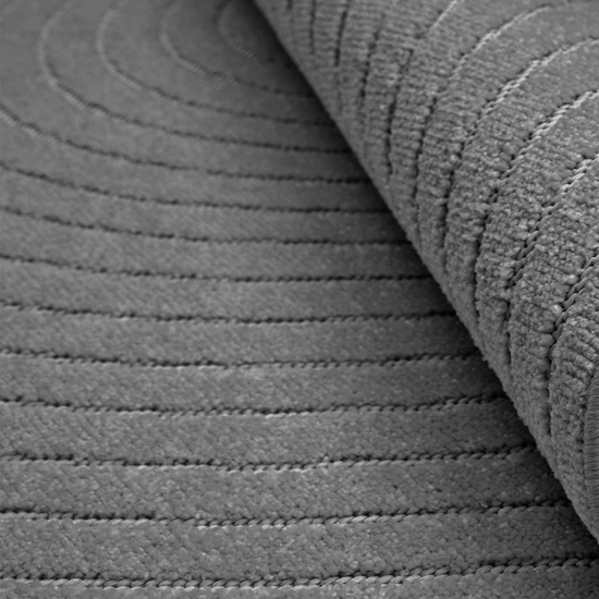 Preview: Outdoor Teppich Light Anthrazit rund robust pflegeleicht vielseitig einsetzbar