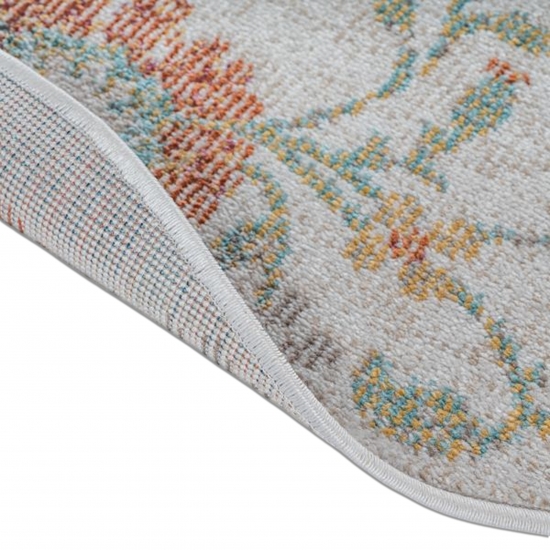 Outdoor-Teppich Blumenmuster Wohnzimmer Terrasse creme, multi