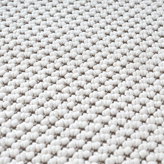 Preview: Teppich kurzflor flauschig pflegeleicht saugrobotergeeignet für Wohnzimmer Esszimmer Schlafzimmer in creme