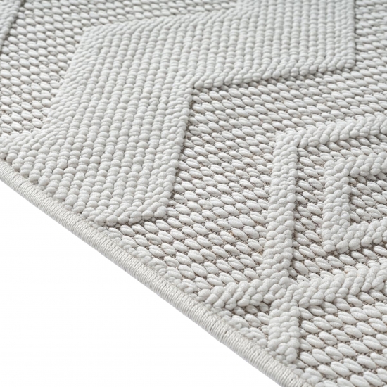 Pflegeleichter Teppich mit strukturierter Loop-Optik Creme