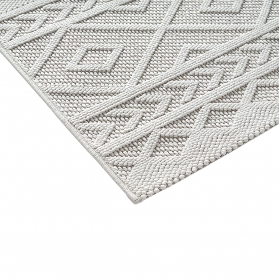 Pflegeleichter Teppich mit strukturierter Loop-Optik Creme