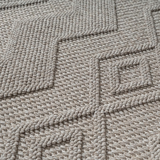 Pflegeleichter Teppich mit strukturierter Loop-Optik Beige