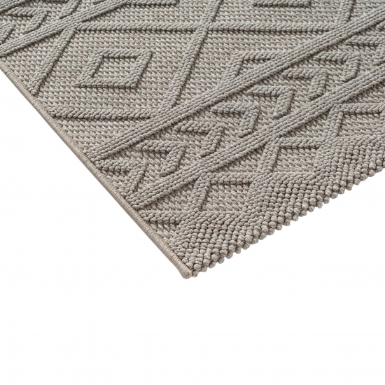 Pflegeleichter Teppich mit strukturierter Loop-Optik Beige