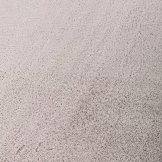 Preview: Teppich in Creme-Rosa mit flauschiger Oberfläche und Antirutsch-Rücken