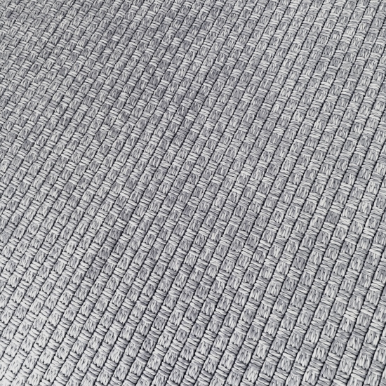 Preview: In- & Outdoorteppich Balkon wetterfest kurzflor unifarben in grau