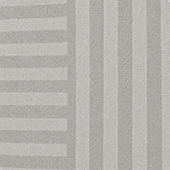 Pflegeleichter Teppich Grau modernes Linienmotiv flaches Format