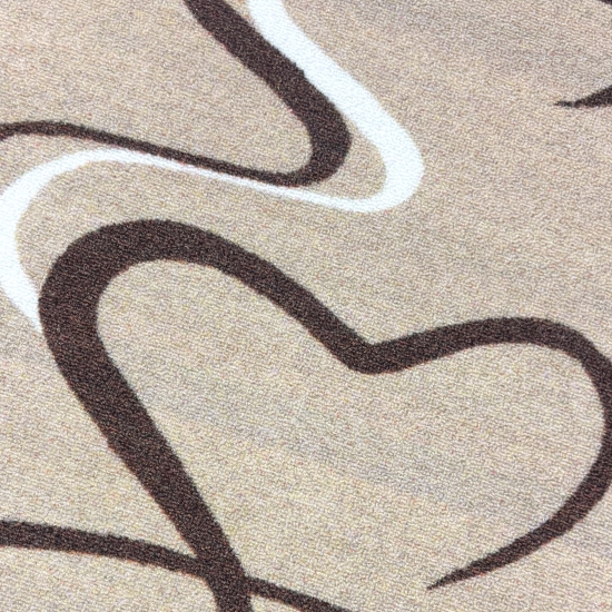 Küchenmatte mit Tassenmotiv, strapazierfähig und pflegeleicht Beige