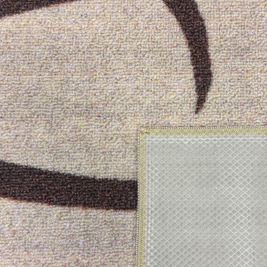 Küchenmatte mit Tassenmotiv, strapazierfähig und pflegeleicht Beige