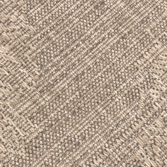 Pflegeleichter Teppich Beige für Wohnraum Balkon und Terrasse