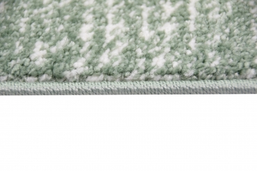 Designer Teppich Kurzflor Uni Design in Grün