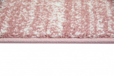 Designer Teppich Kurzflor Uni Design in Rosa
