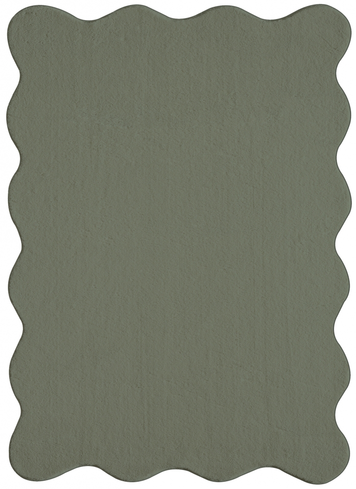 Teppich Forest Grün pflegeleicht weich moderne Wellenform