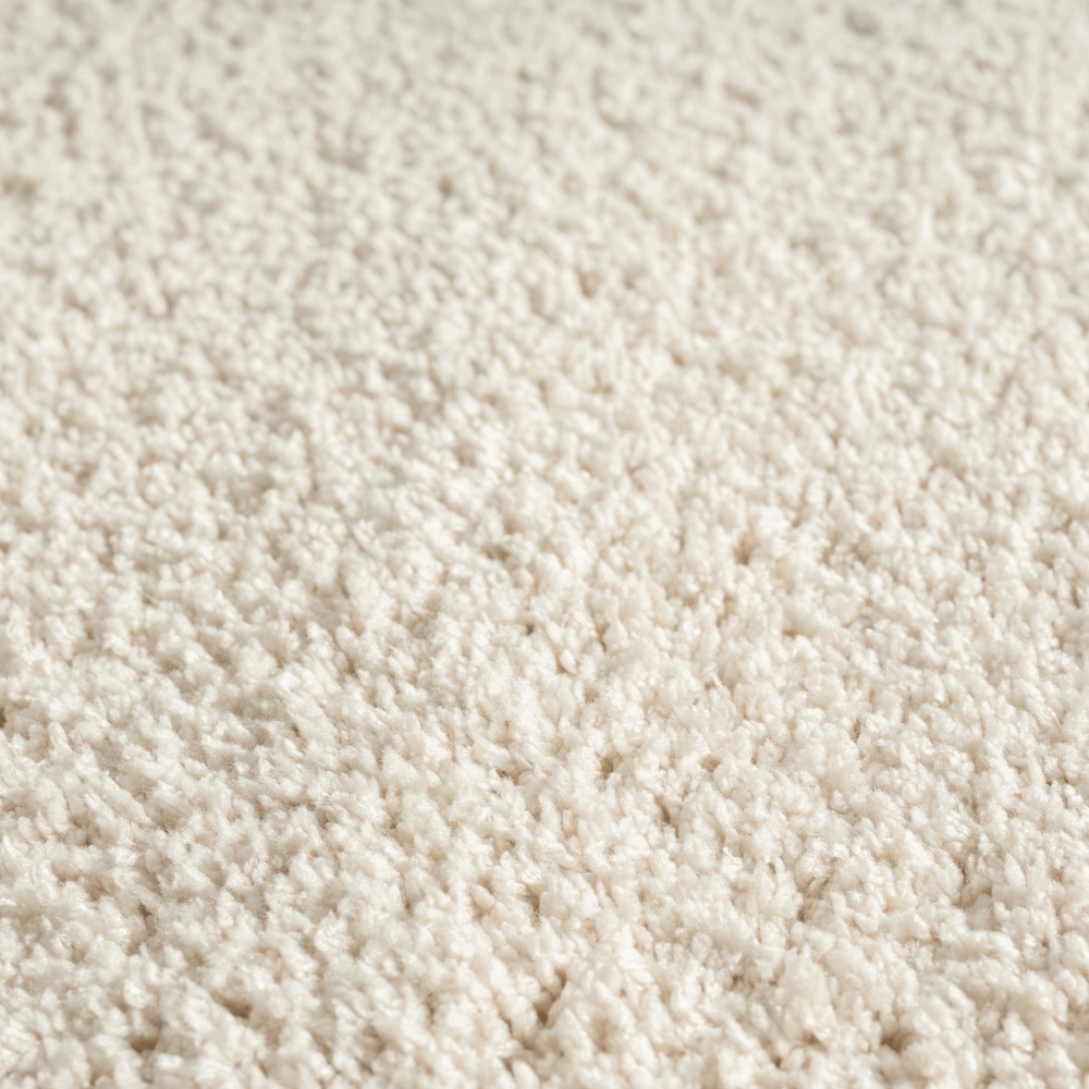 Designerteppich Schlafzimmer einfarbig creme