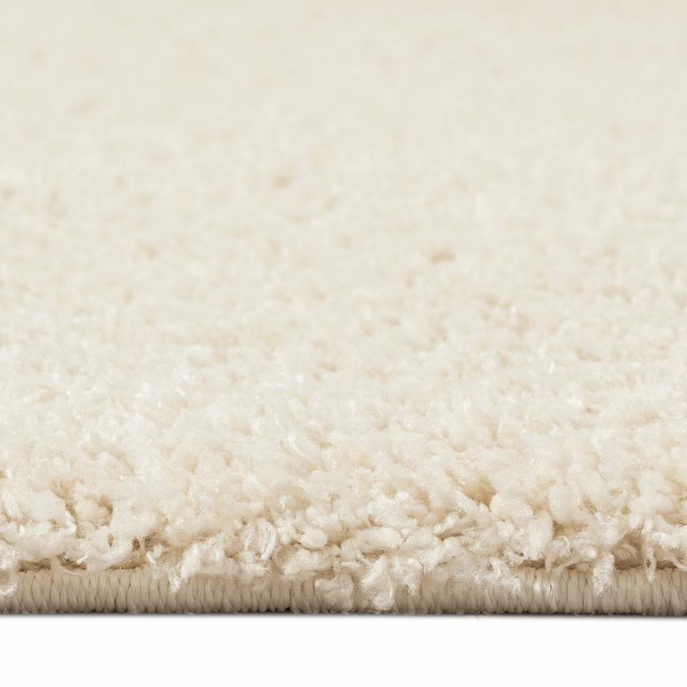 Designerteppich Schlafzimmer einfarbig creme