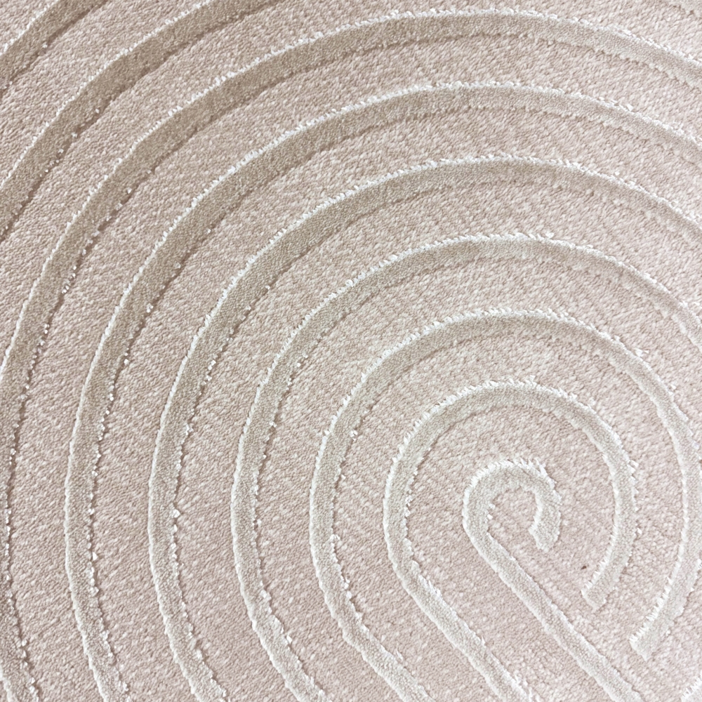 Moderner Teppich mit Bogen in Beige