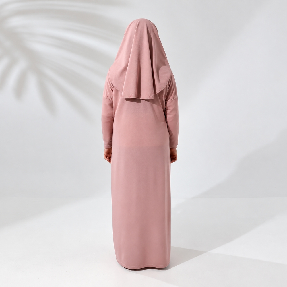 Kinder Gebetsset Rosa mit Gebetsteppich Gebetskleid und Lernbuch
