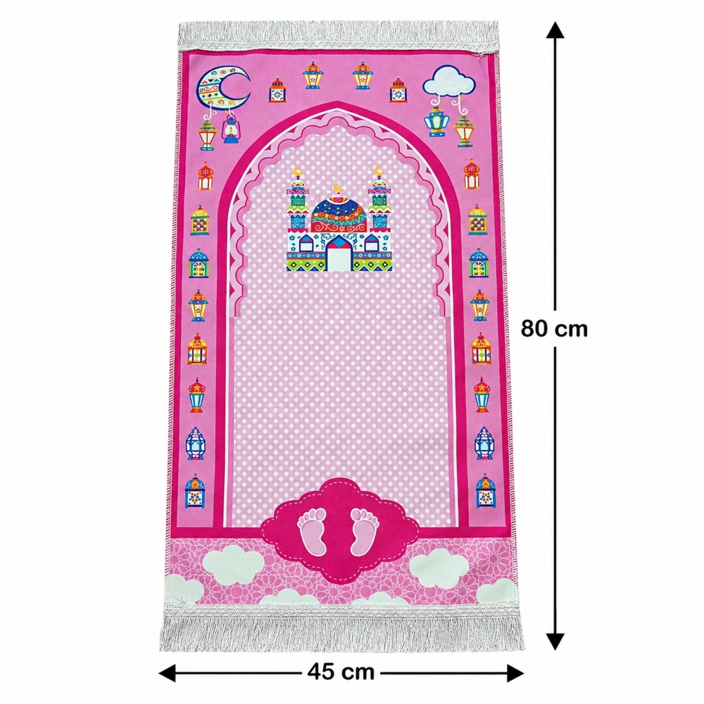 Kinder Gebetsset Rosa mit schwarzem Gebetskleid und Lernbuch