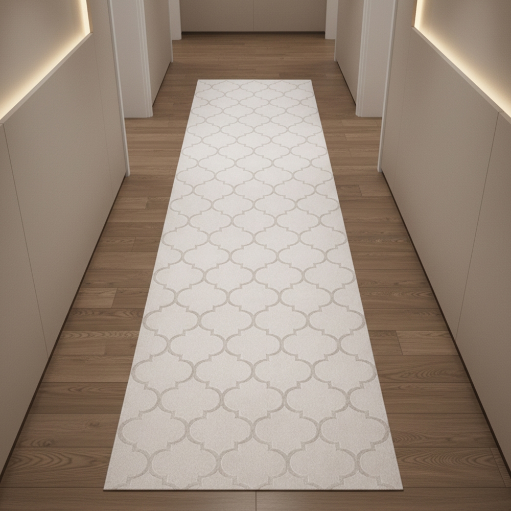 Wohnzimmerteppich Marokkanisches Muster in Beige