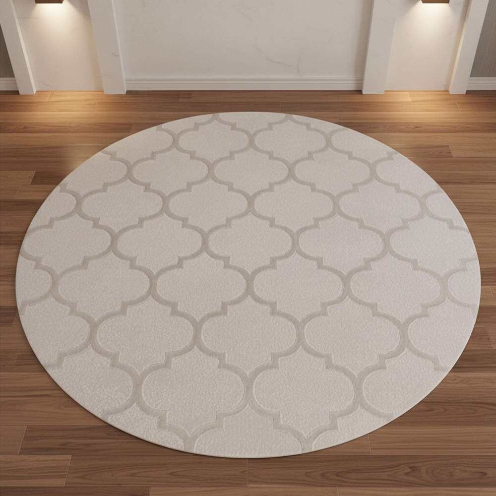Wohnzimmerteppich Marokkanisches Muster in Beige