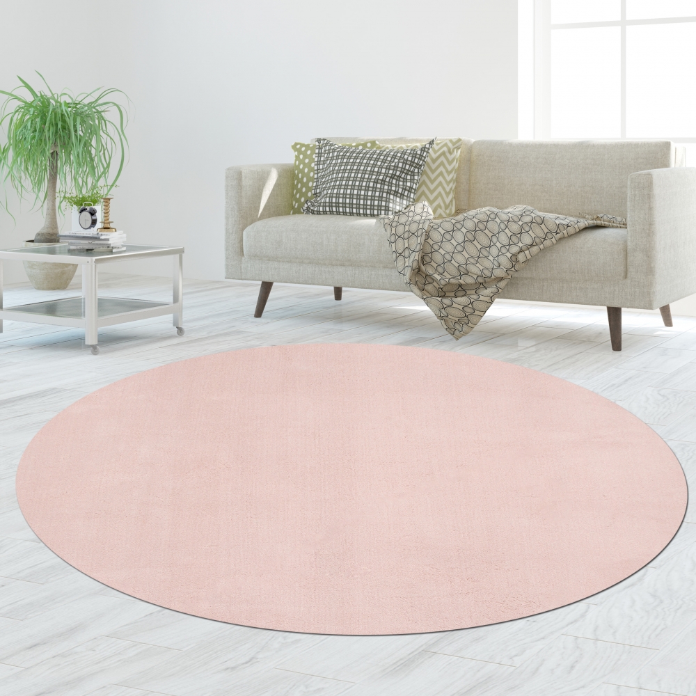 Hochflor-Teppich in Blush farbe