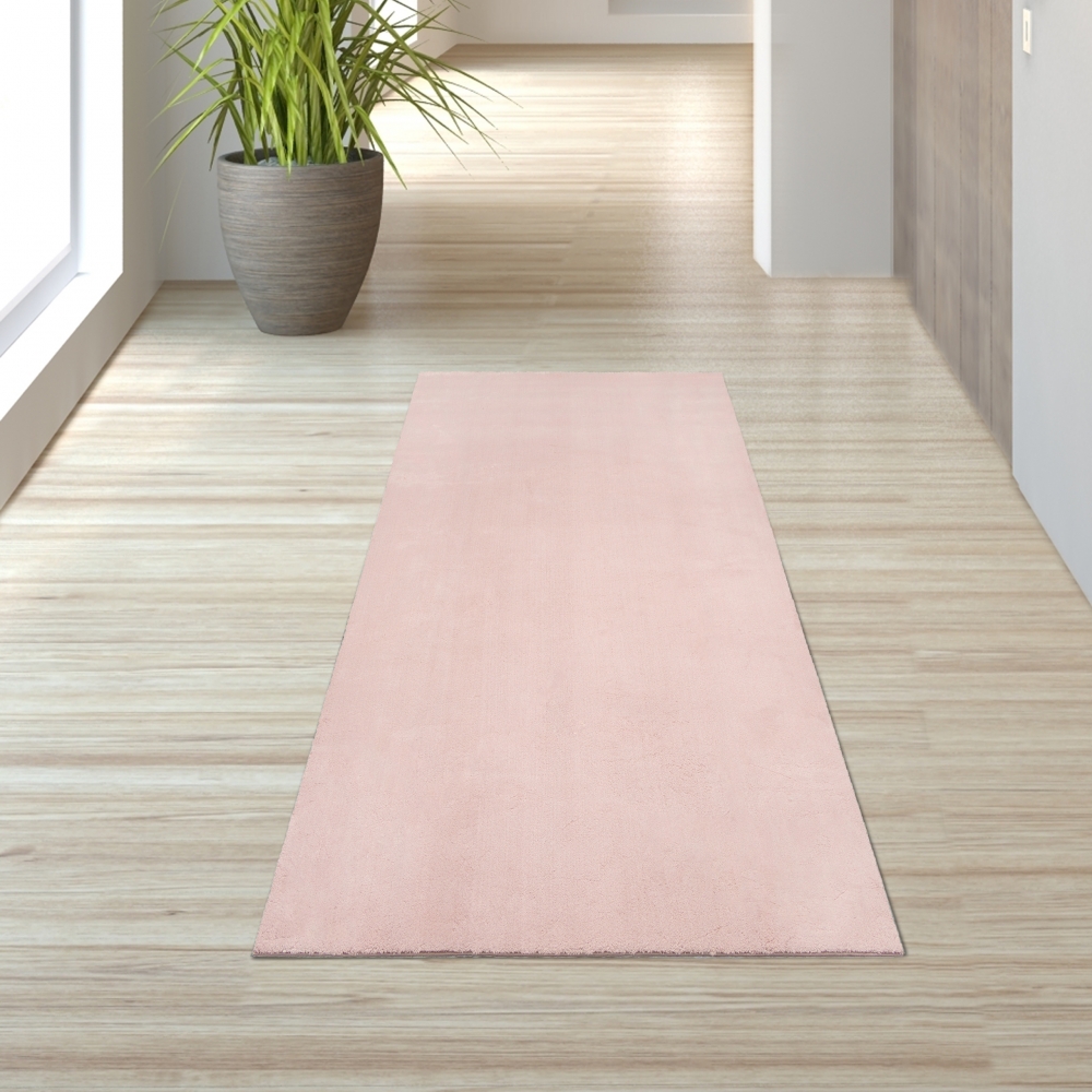 Hochflor-Teppich in Blush farbe