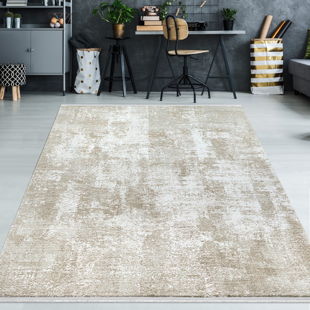 Teppich Used-Look pflegeleicht abstrakt in Beige