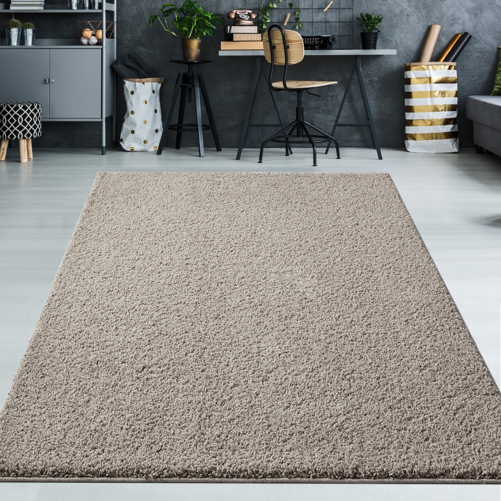 Shaggy Teppich Diele | kuschlig warm & weich | sand