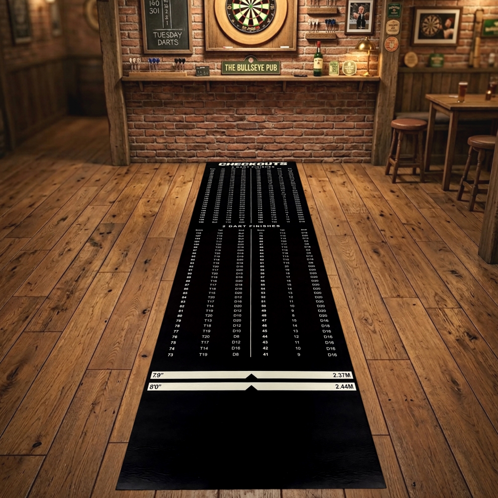 Dartmatte schwarz - Schutz für Boden