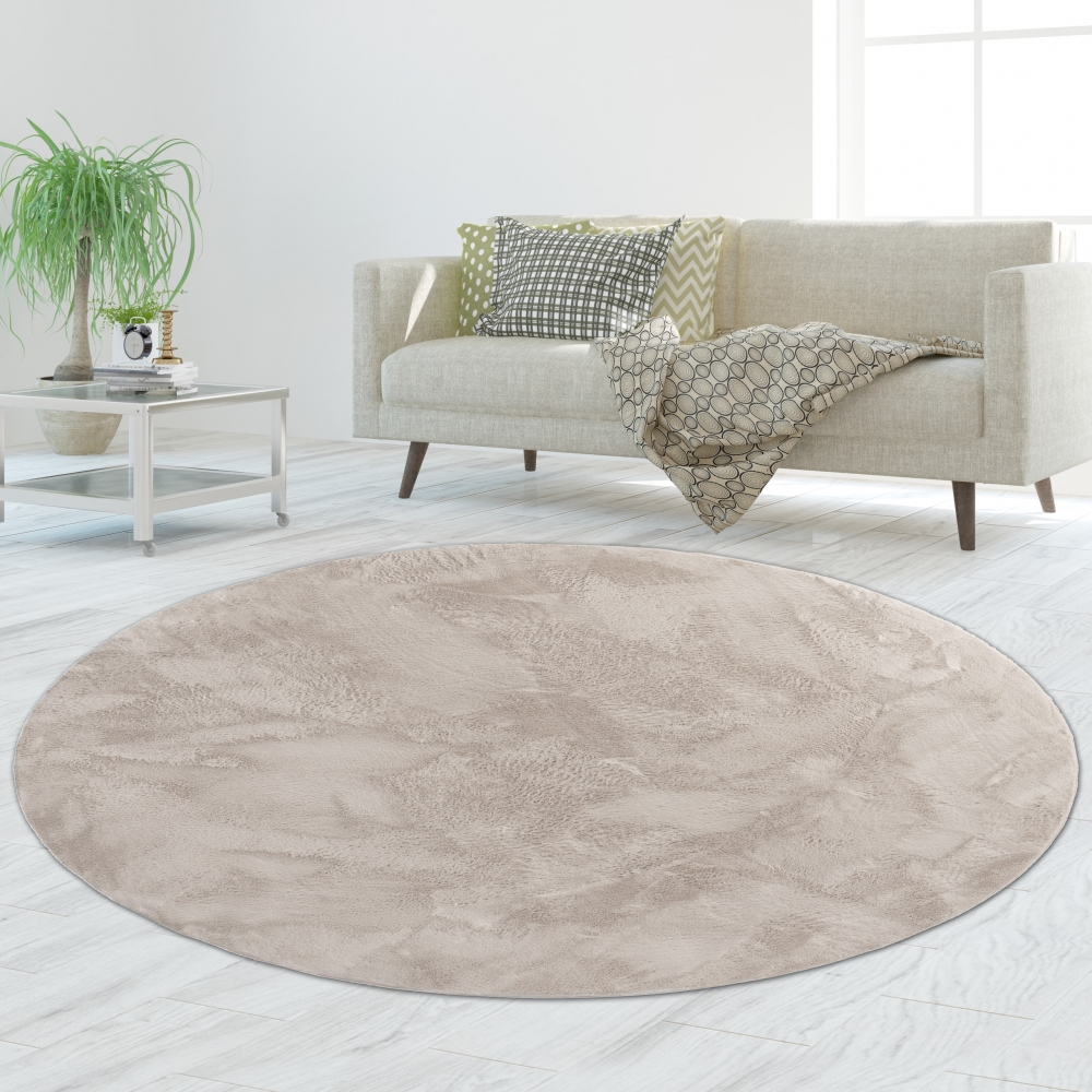 Teppich beige weich pflegeleicht saugrobotergeeignet für Wohnbereiche