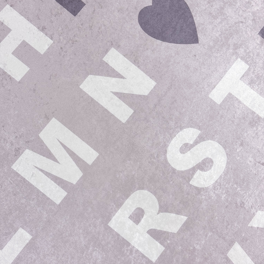 Kinderteppich ABC mit Elefant in Rosa