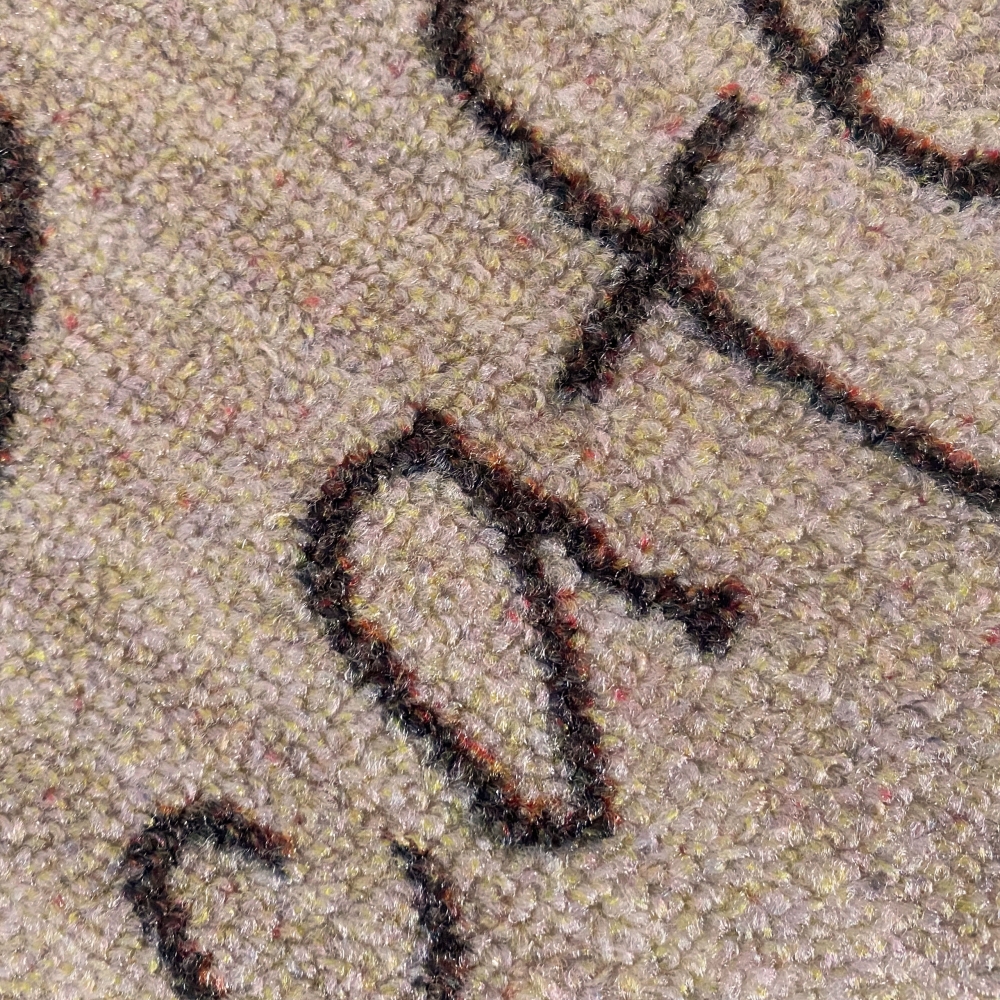 Teppich mit Schriftzug Coffee Cappuccino