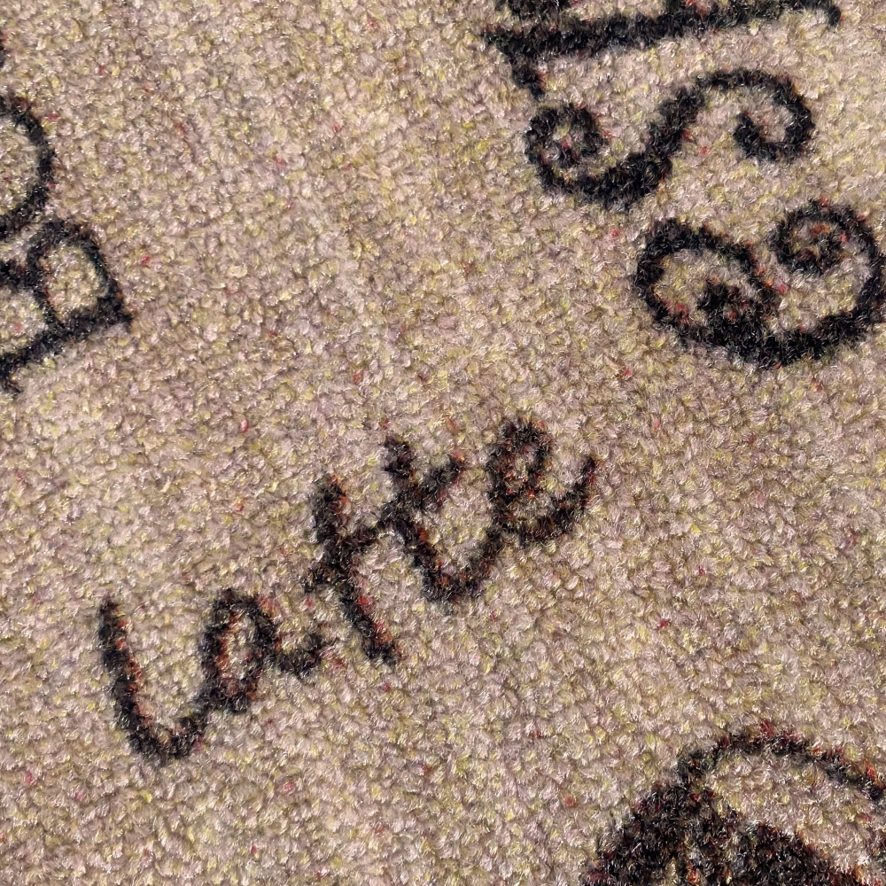 Teppich mit Schriftzug Coffee Cappuccino