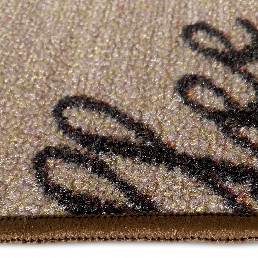 Teppich mit Schriftzug Coffee Cappuccino