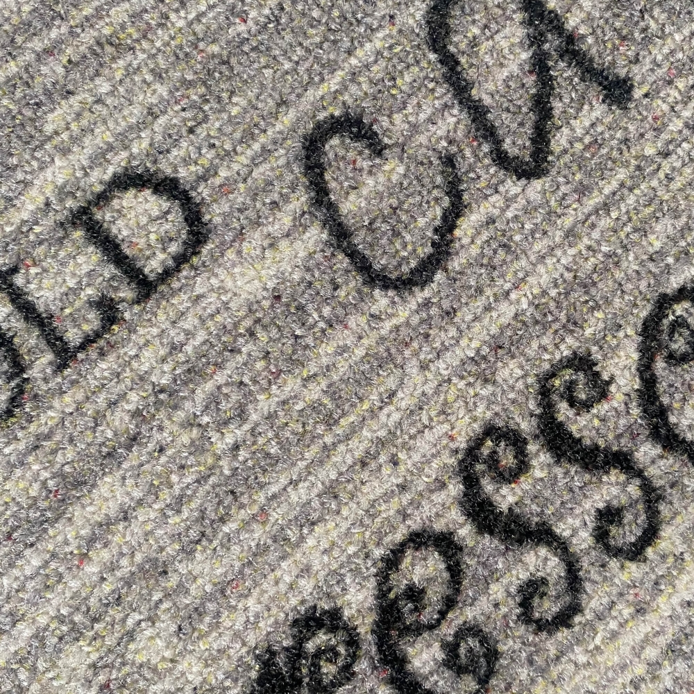 Teppich Küche mit Schriftzug Coffee in Sisal Optik in grau