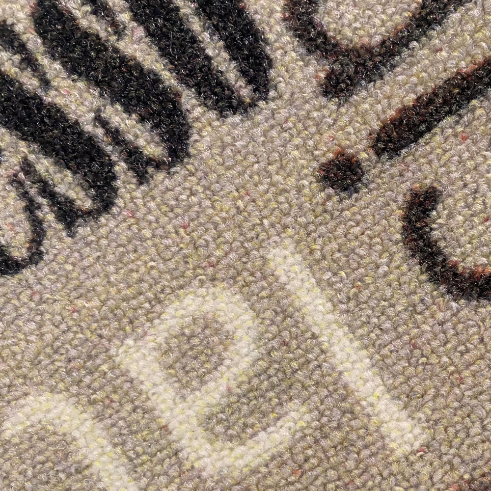 Teppich mit Schriftzug Coffee Cappuccino