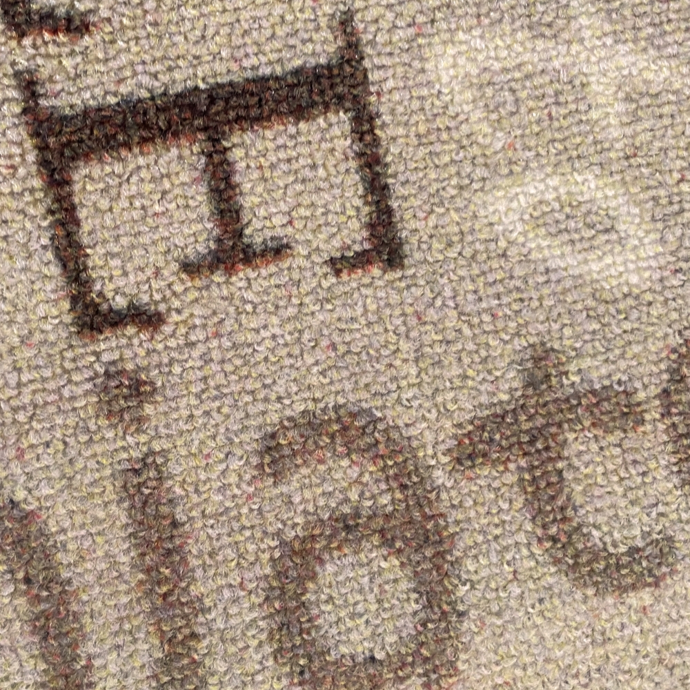 Teppich mit Schriftzug Coffee Cappuccino