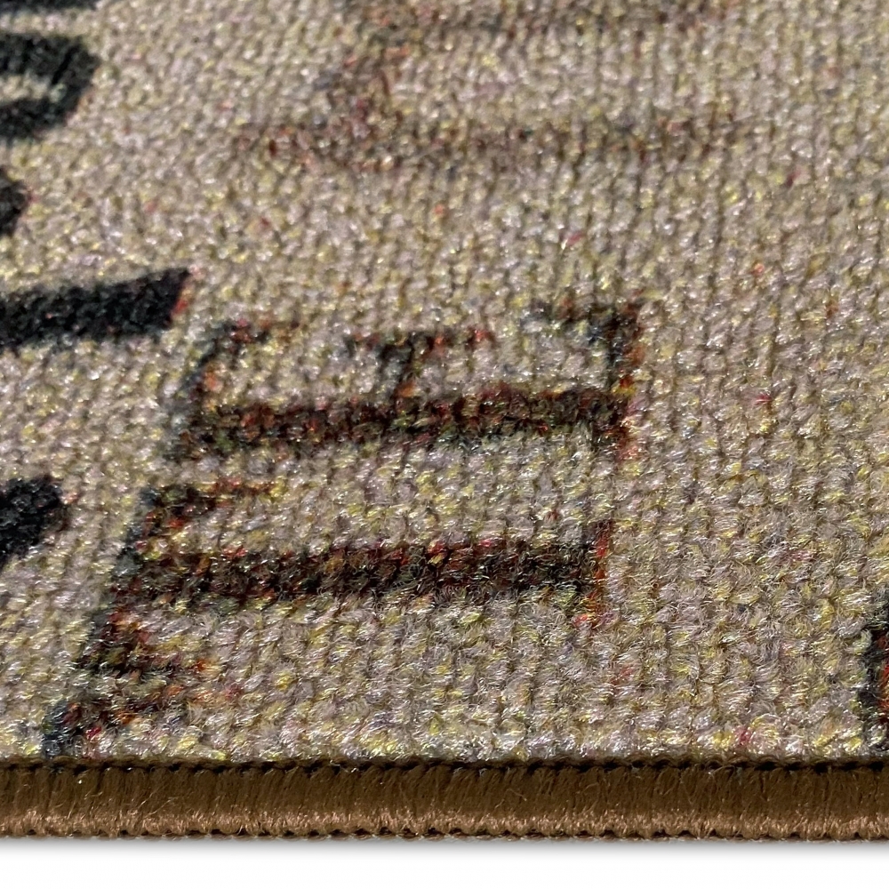 Teppich mit Schriftzug Coffee Cappuccino