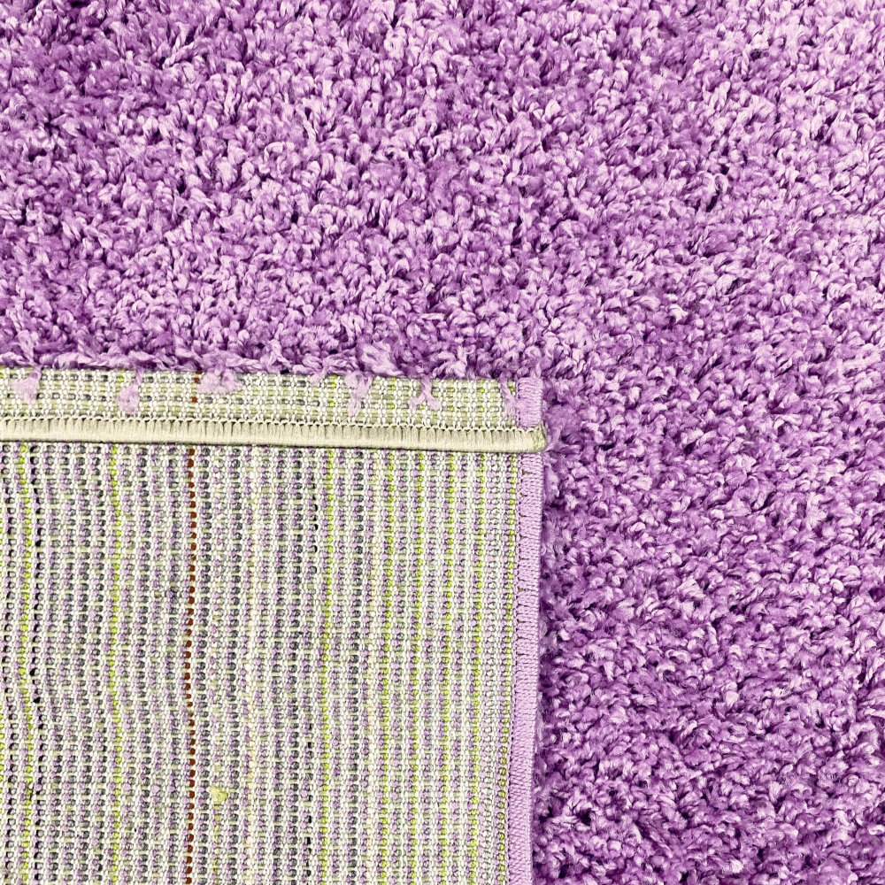 Weicher Shaggy Teppich in Flieder – pflegeleichter Hochflor für moderne Wohnräume