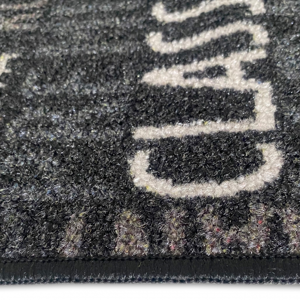 Teppich mit Schriftzug Coffee Macchiato