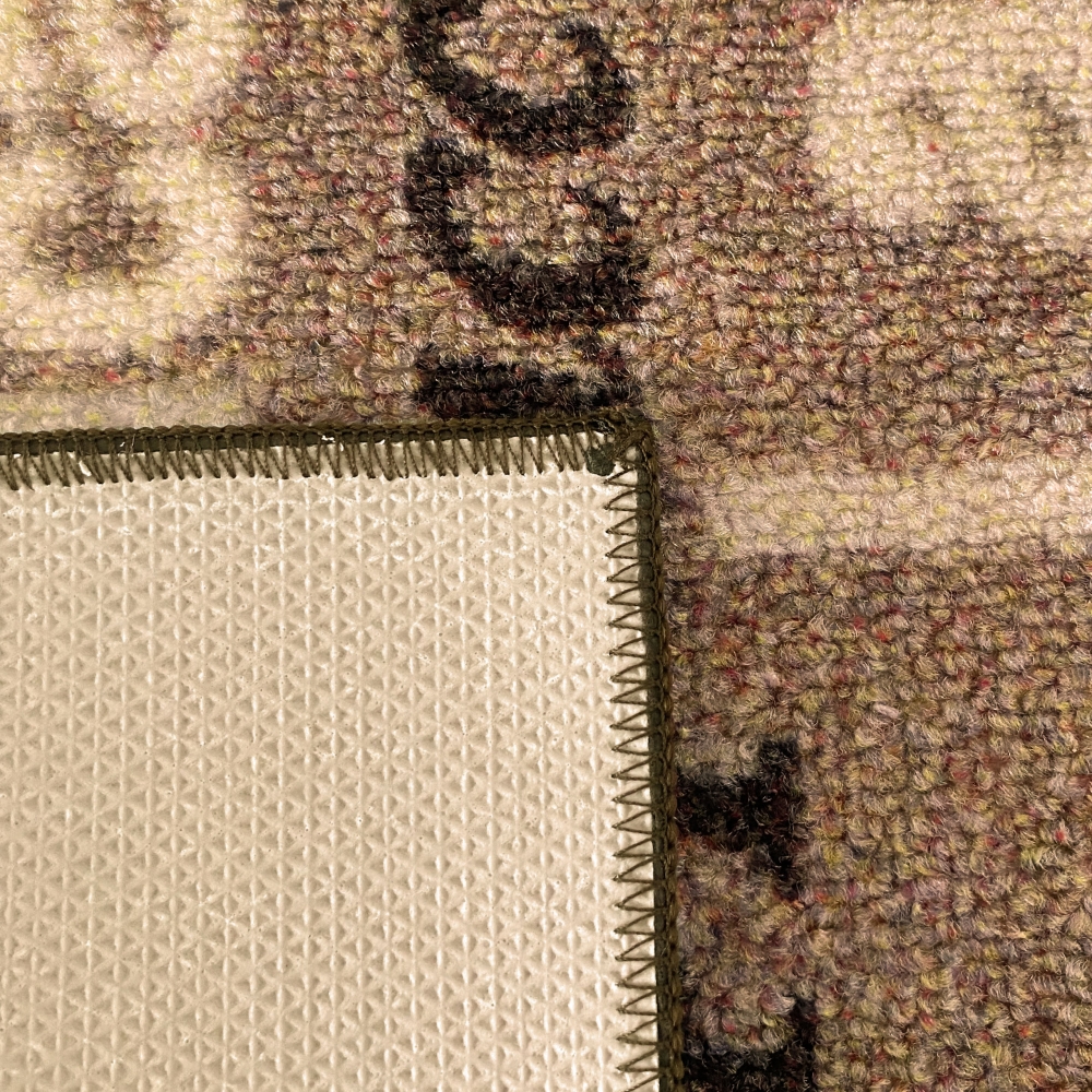 Teppich mit Schriftzug Coffee Macchiato