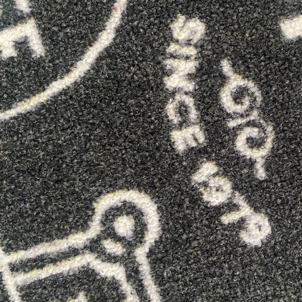 Teppich mit Schriftzug Coffee