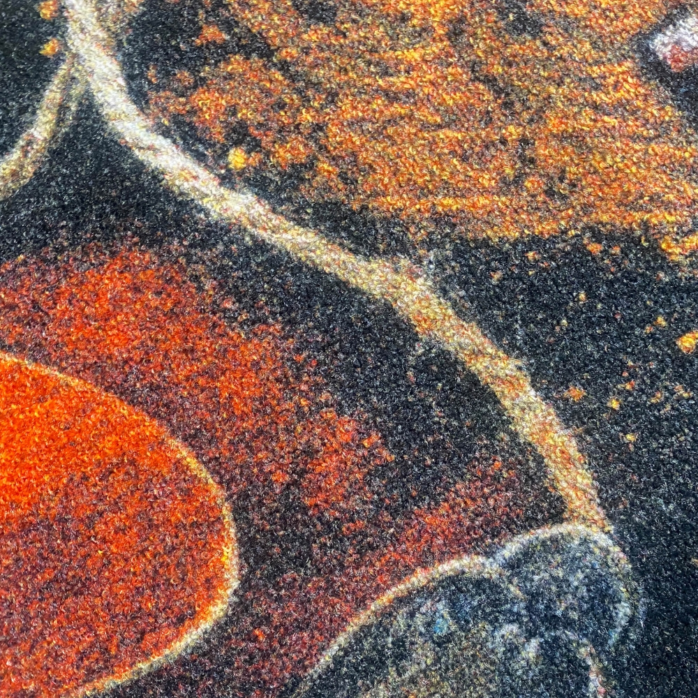 Waschbarer Küchenläufer Teppich mit Gewürzen in gelb rot