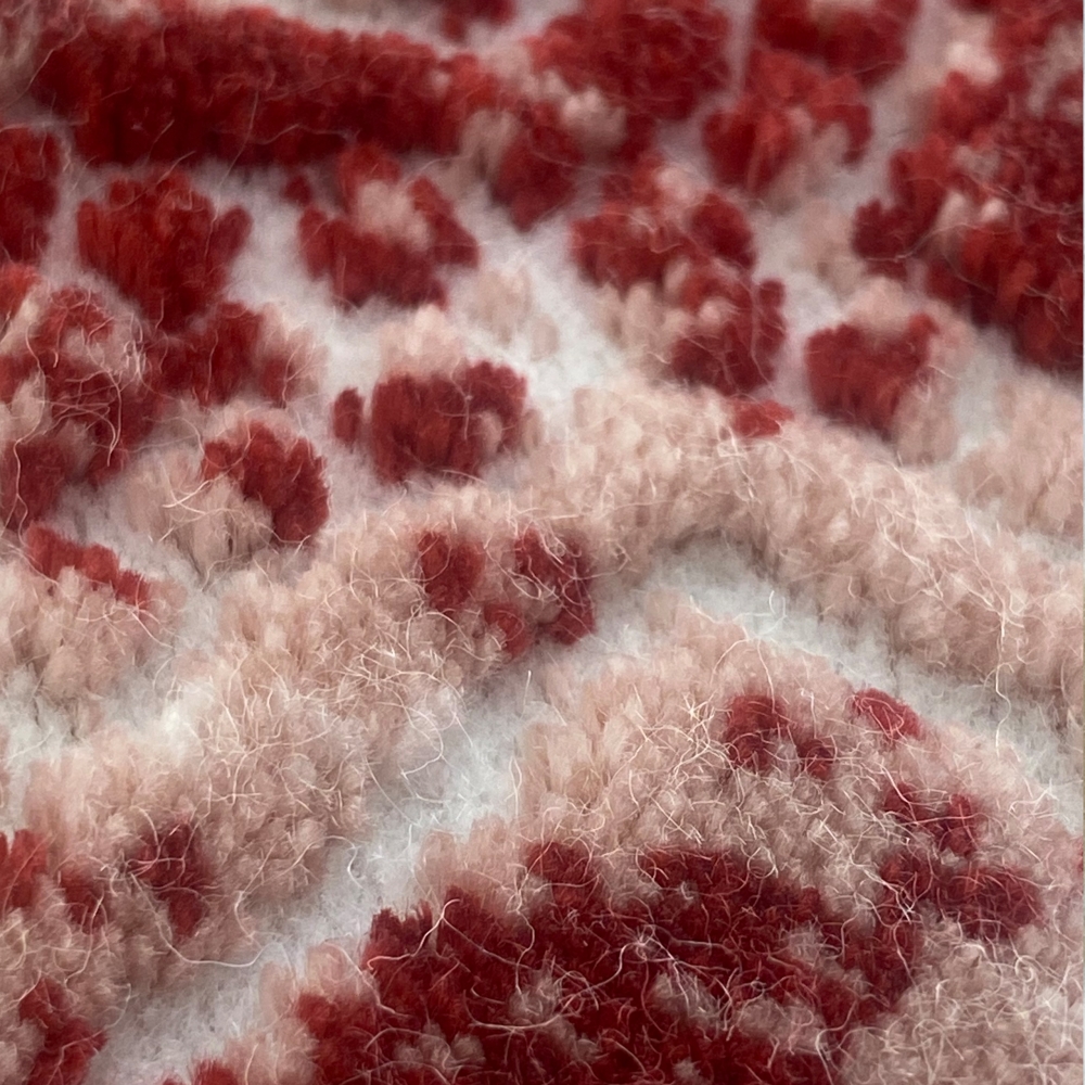 Designer Teppich Karo Design Bunt Rosa Creme Türkis