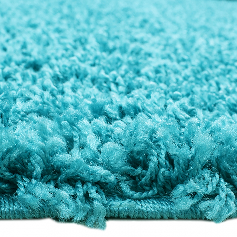 Weicher Shaggy Teppich in Türkis – pflegeleichter Hochflor für frische Wohnräume