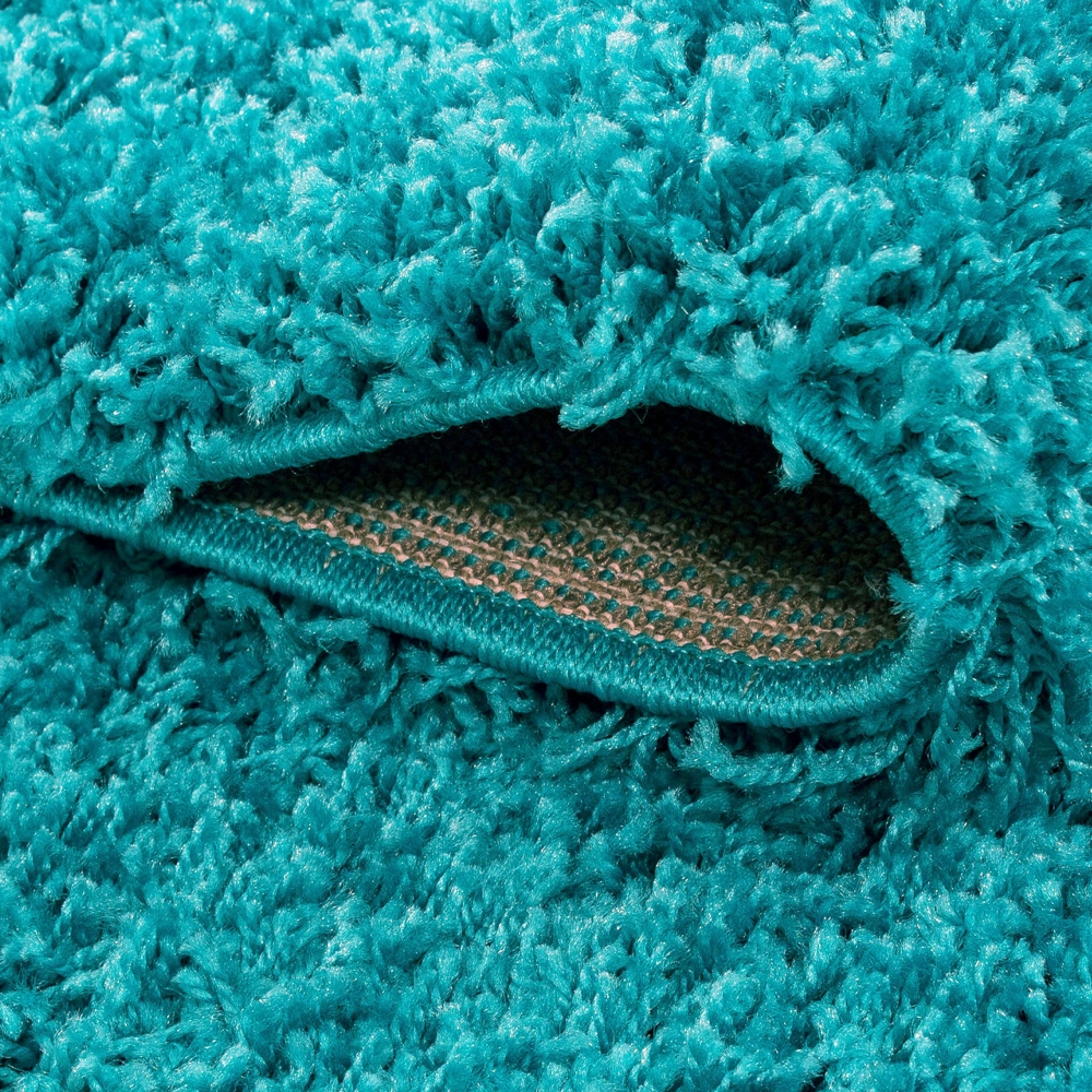 Weicher Shaggy Teppich in Türkis – pflegeleichter Hochflor für frische Wohnräume