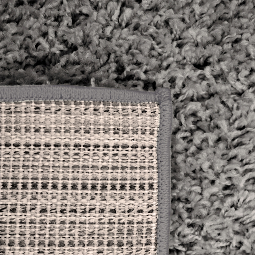 Weicher Shaggy Teppich in Grau – pflegeleichter Hochflor Teppich für alle Wohnräume