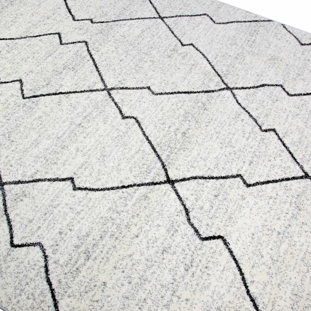 Teppich in Creme Grau