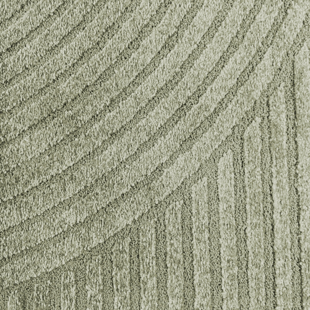 Wohnzimmerteppich 3D-Effekt im Bogenmuster in Grün